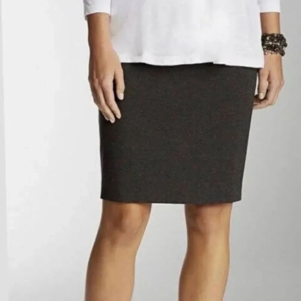 J. Jill Gray Ponte Pull On Pencil Skirt size Medium